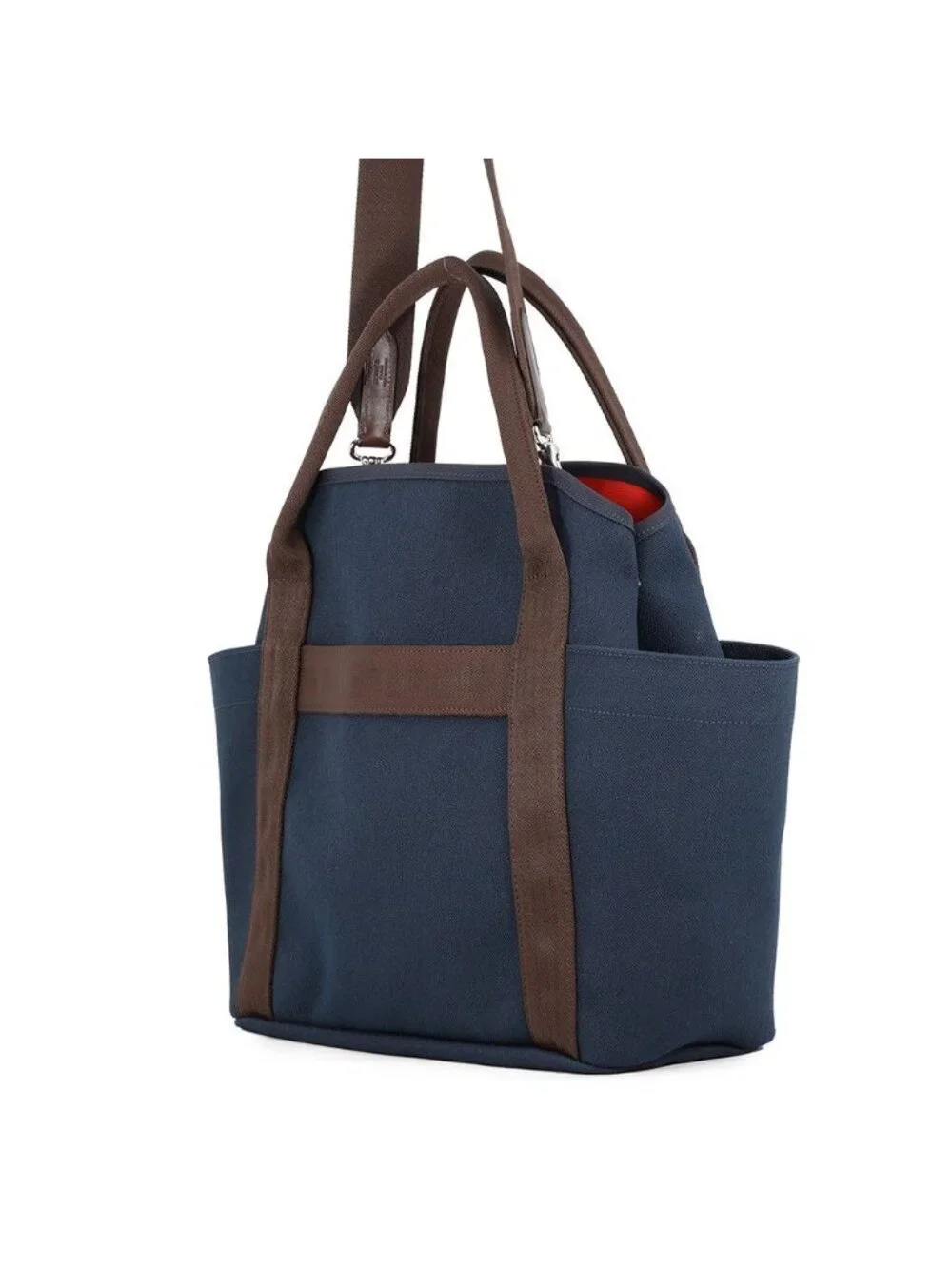 Hermes Sac de Pansage Groom Navy 2-Way Tote Bag